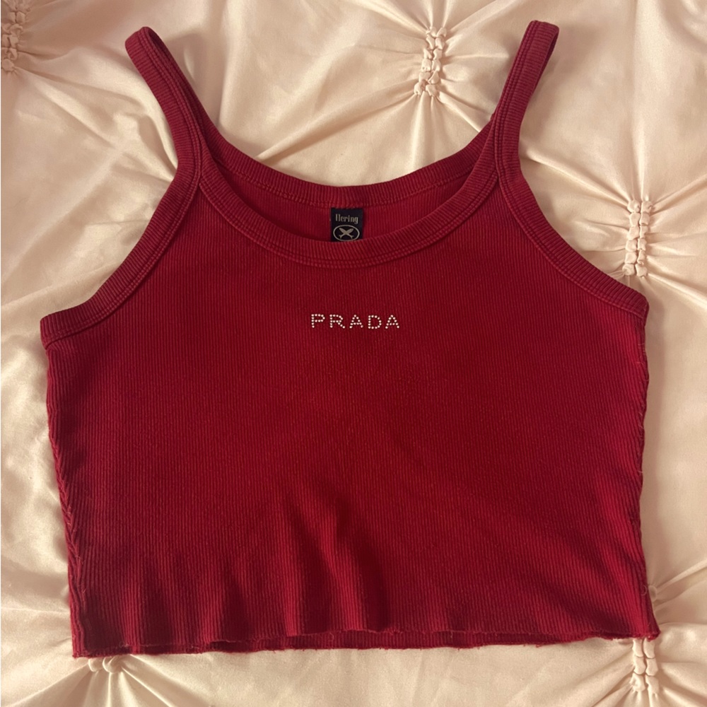 Red crop top